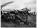 Lt-Col Tompson (1st Airlanding Light, RA), signallers and glider pilots unload a Horsa, September 17th 1944