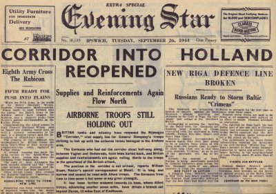 Ipswich Evening Star, September 26, 1944 - Corridor into Holland Reopened